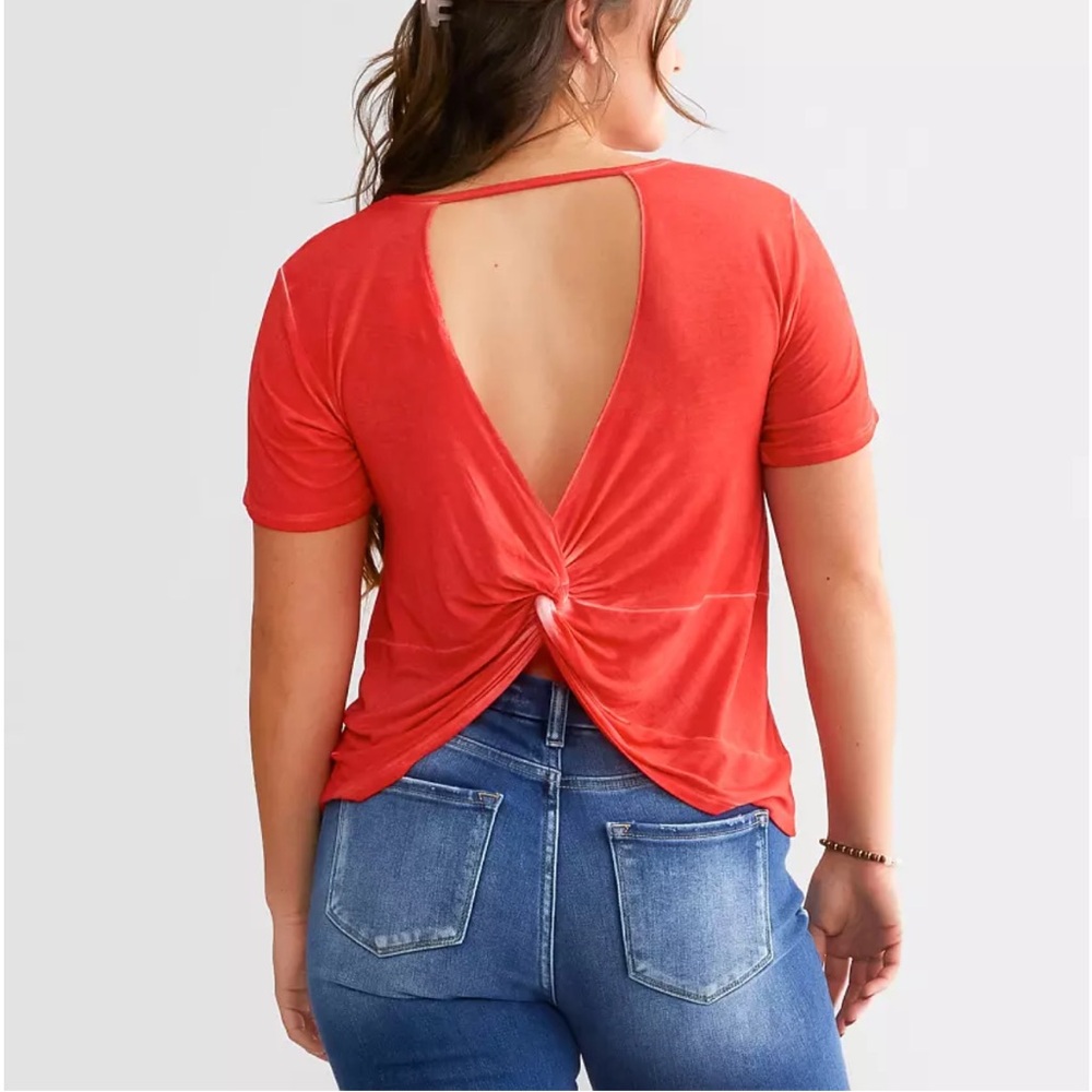 White Crow Coral Open-Back Knot Tee